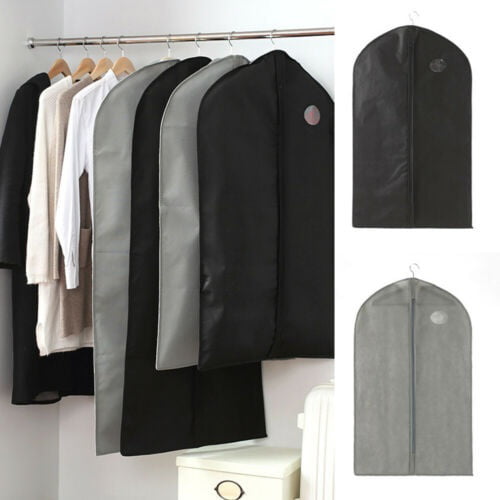 Clothes Hanging Bag Dust Cover Garment Suit Dustproof Wardrobe Storage Organizer 